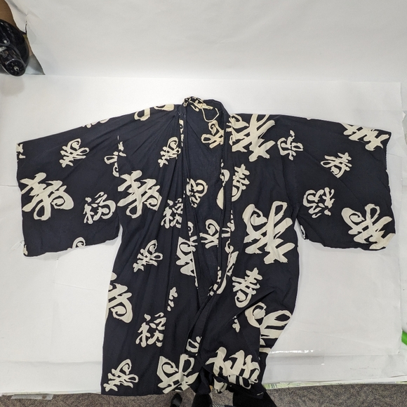 Tokyo Other - Vintage Tokyo men's long kimono 100% cotton Black and white